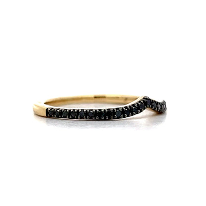 .40 Black Diamond Contour Band in 14k Yellow Gold