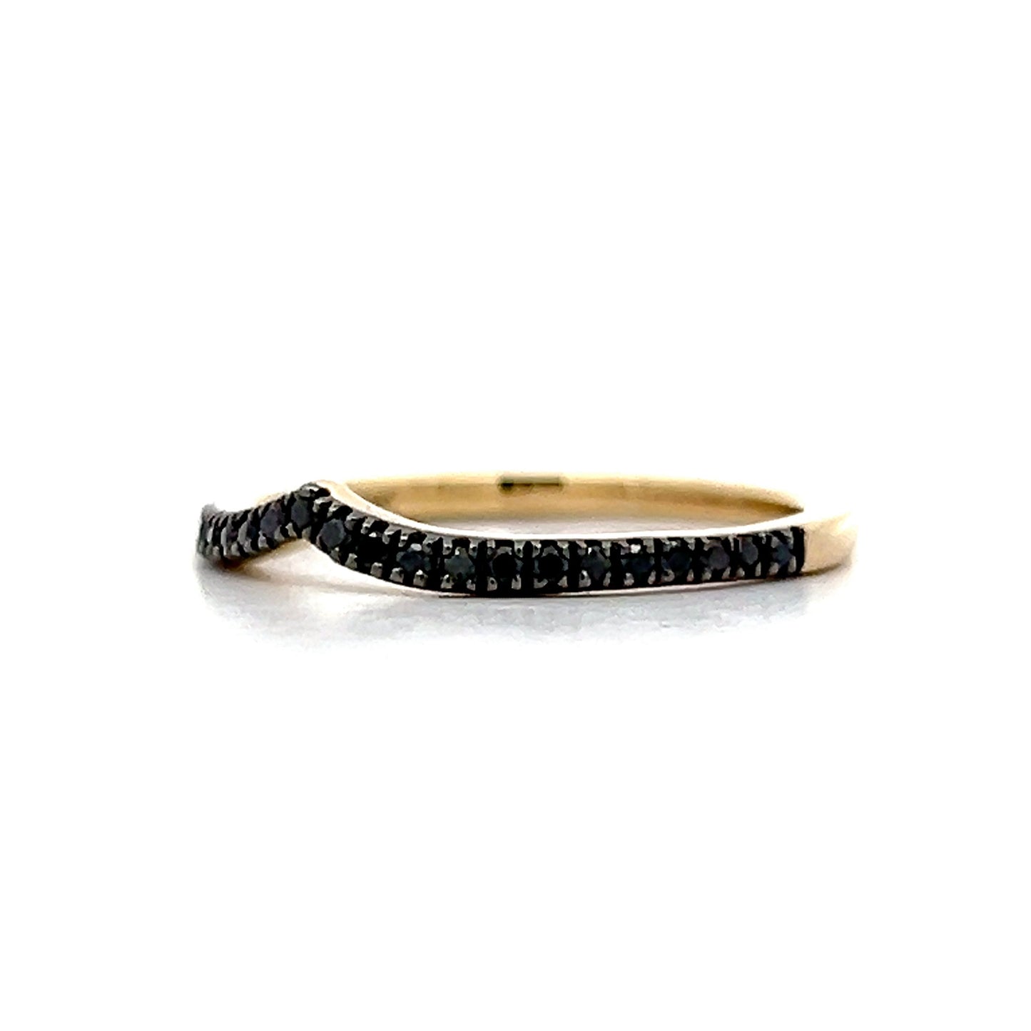 .40 Black Diamond Contour Band in 14k Yellow Gold