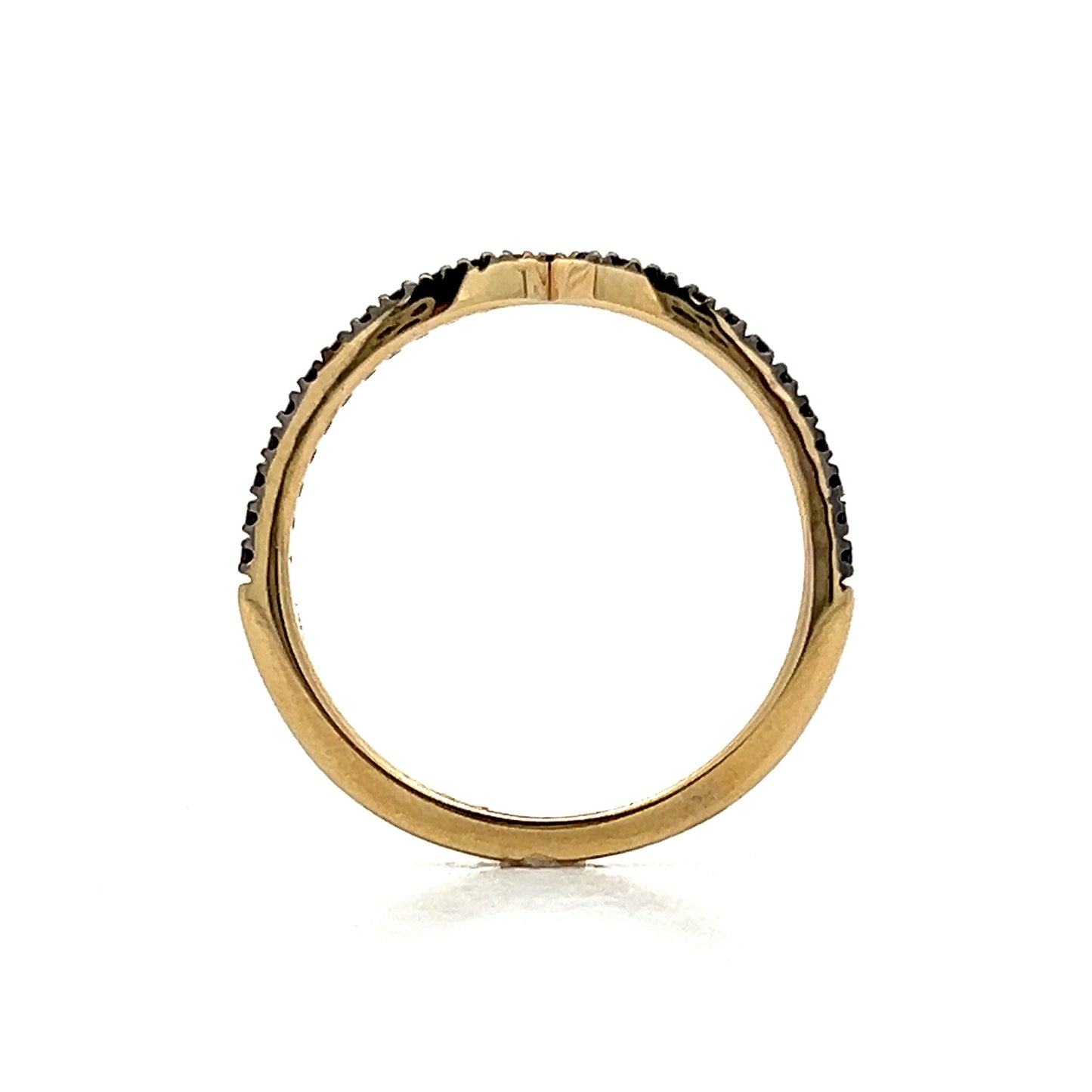 .40 Black Diamond Contour Band in 14k Yellow Gold