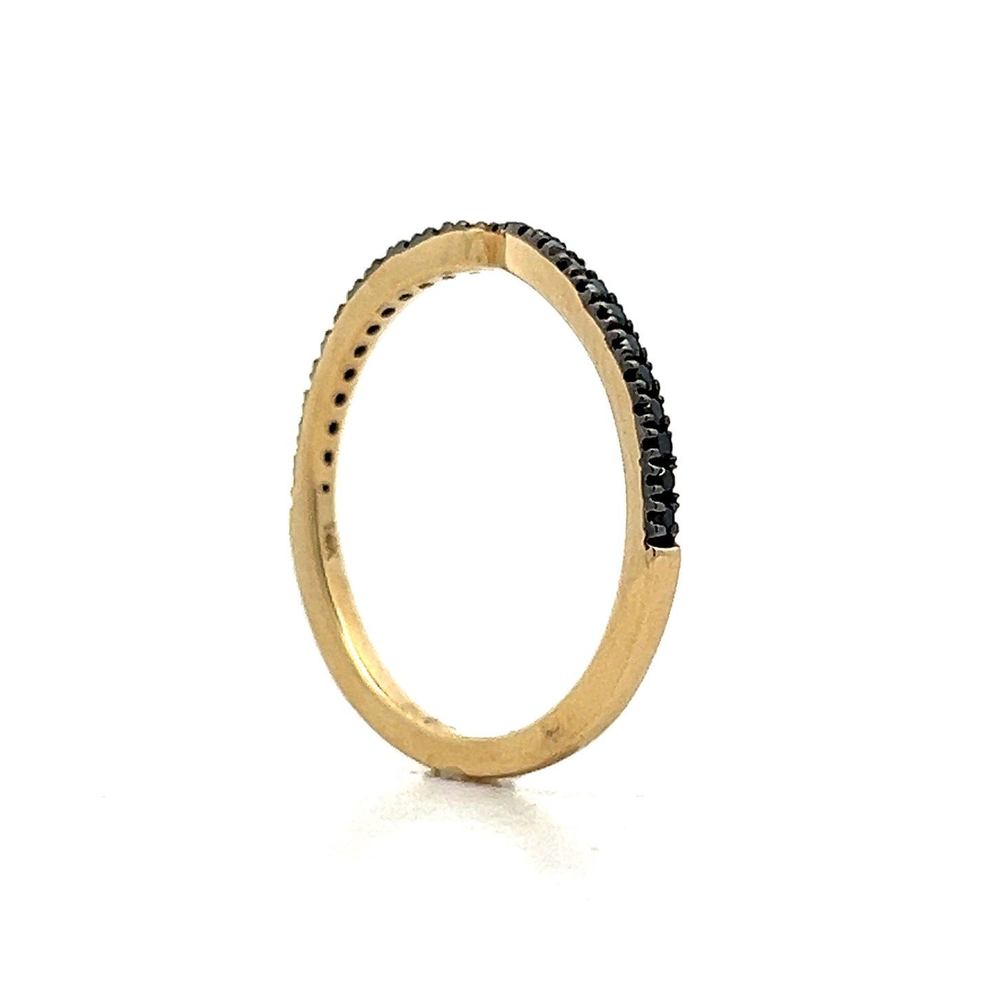 .40 Black Diamond Contour Band in 14k Yellow Gold