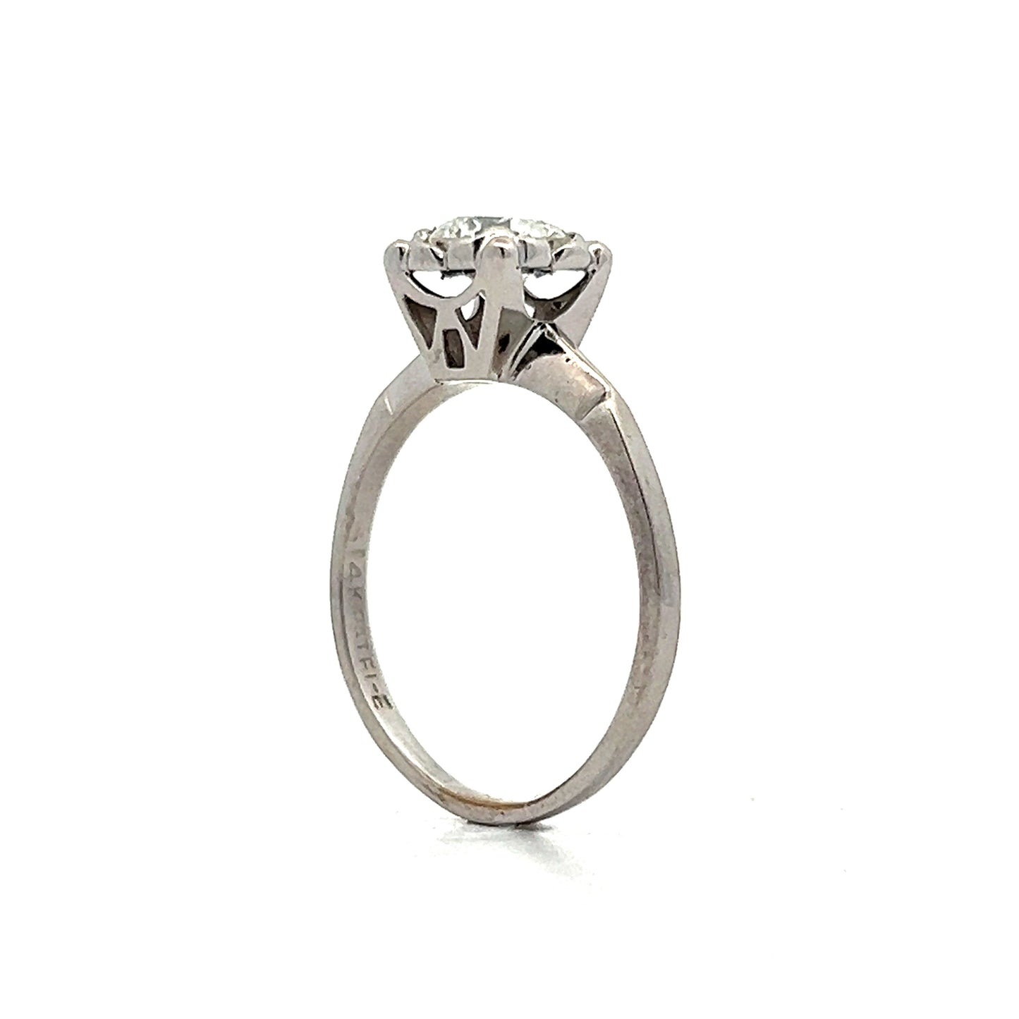 .75 Vintage Retro Diamond Engagement Ring in 14k