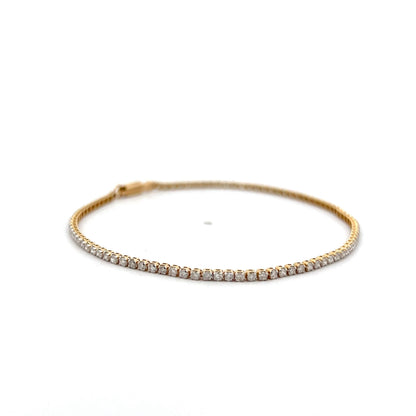 1.00 Round Brilliant Diamond Tennis Bracelet in 14k