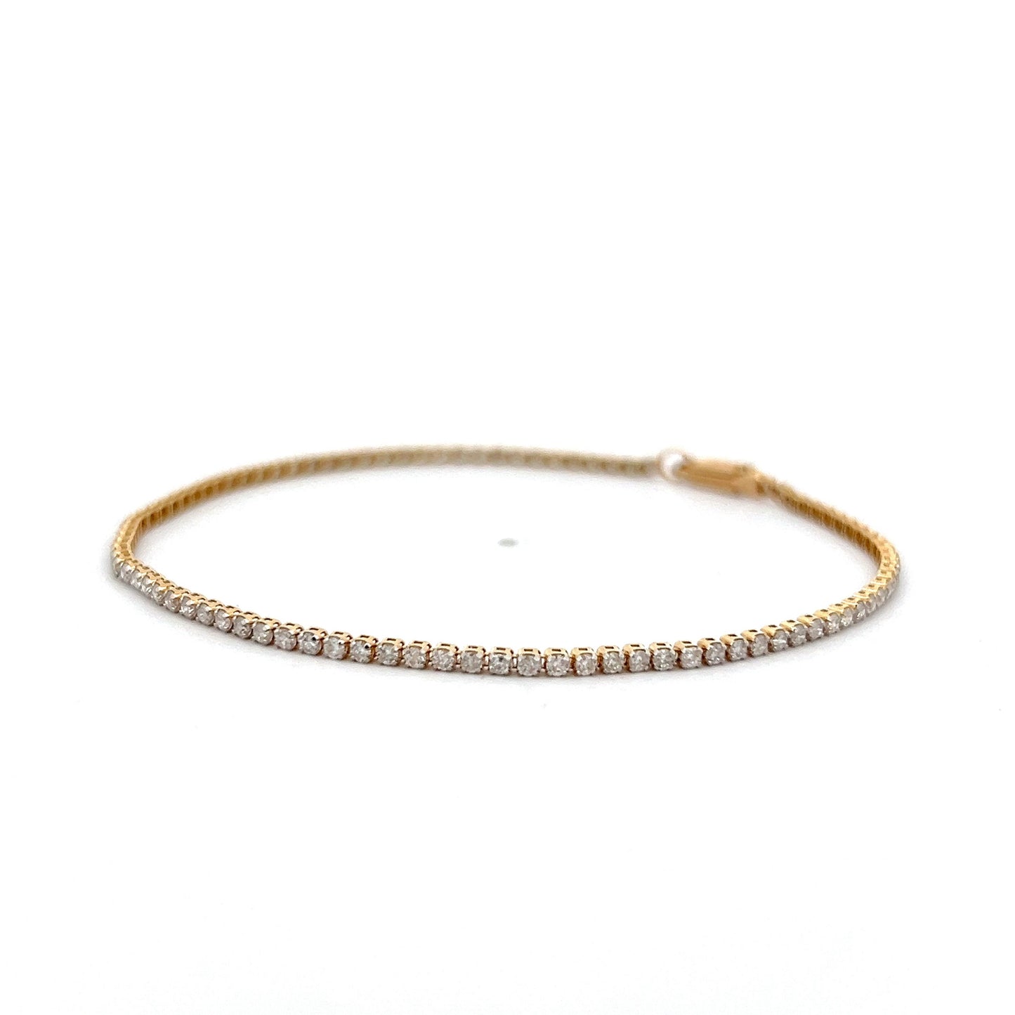 1.00 Round Brilliant Diamond Tennis Bracelet in 14k