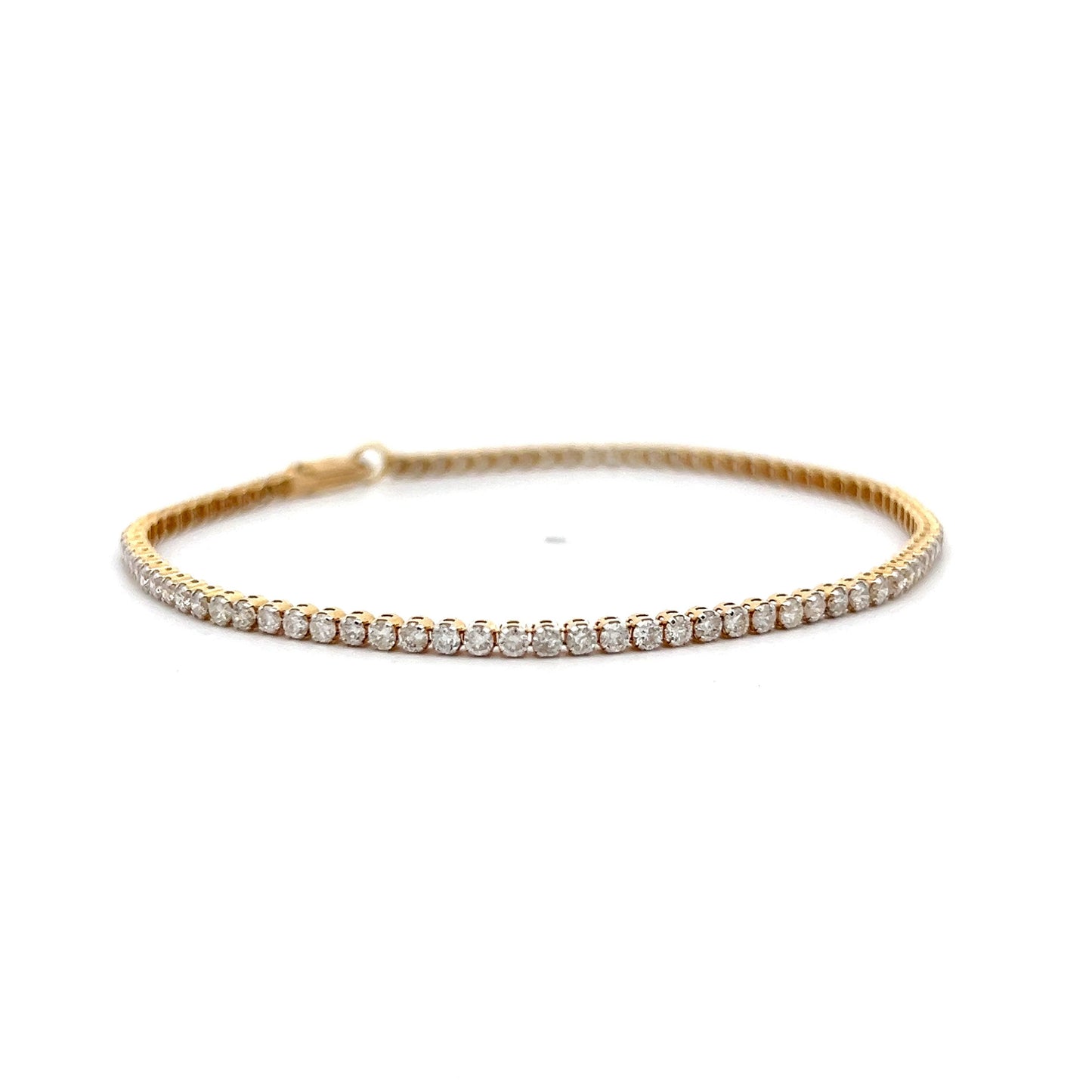 2.00 Round Brilliant Diamond Tennis Bracelet in 14k