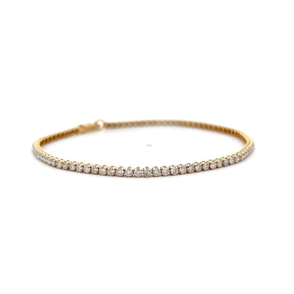 2.00 Round Brilliant Diamond Tennis Bracelet in 14k