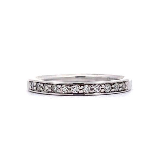 .17 Channel Set Diamond Wedding Band in 14k White Gold