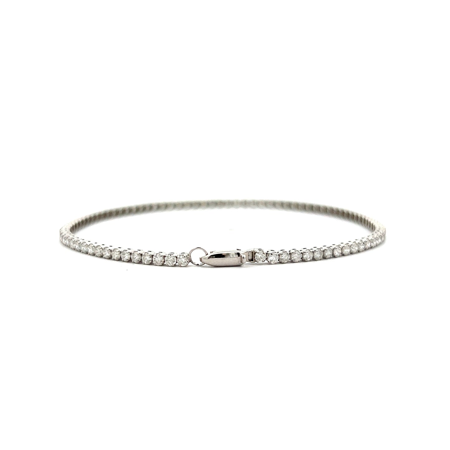 2 Carat Round Diamond Tennis Bracelet in 14k