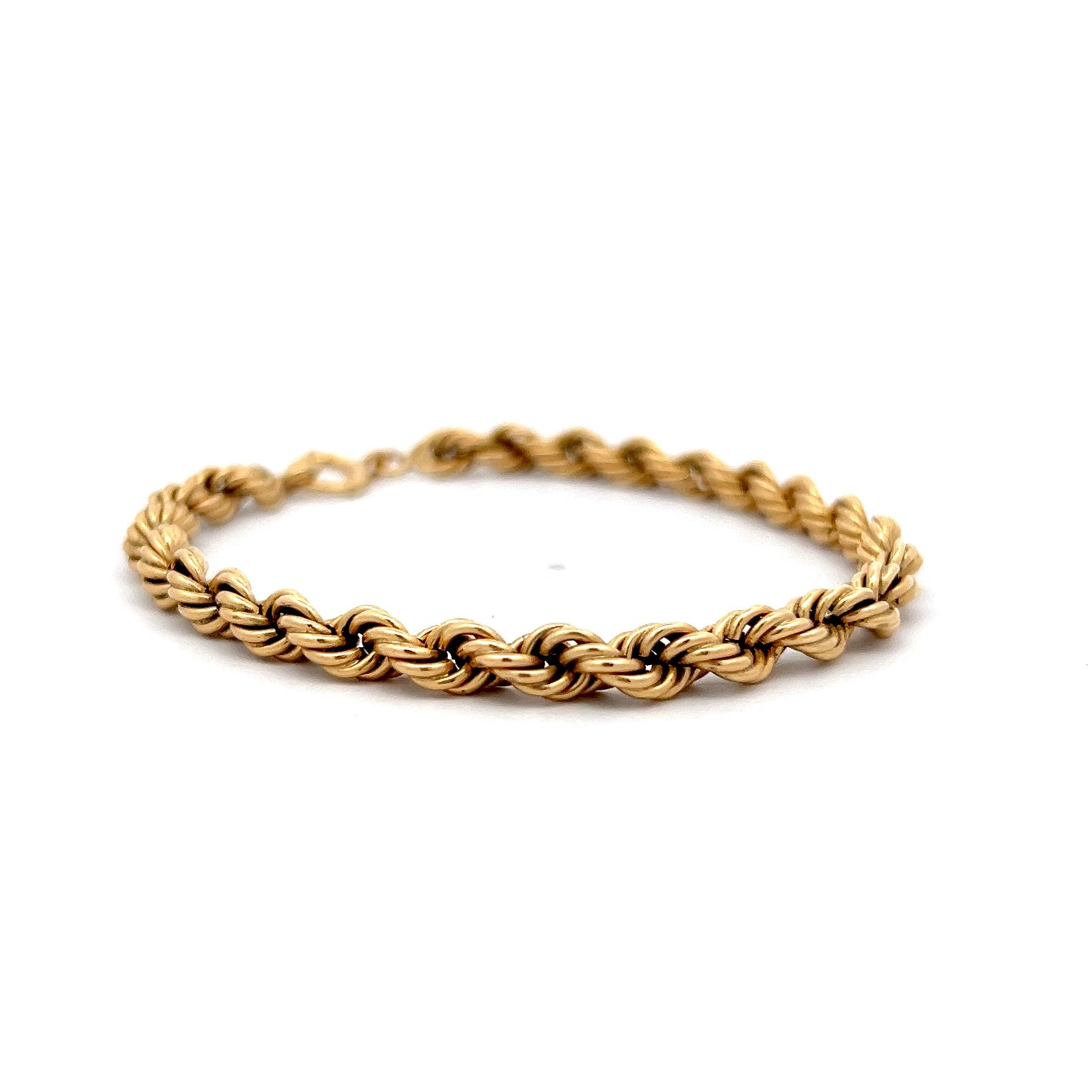 Textured Rope Chain Bracelet in 14k Yellow Gold