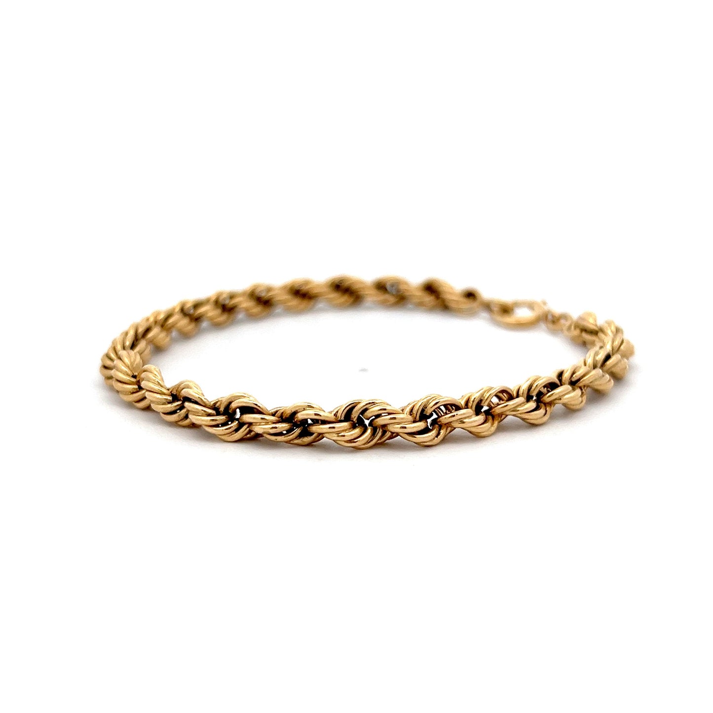 Textured Rope Chain Bracelet in 14k Yellow Gold