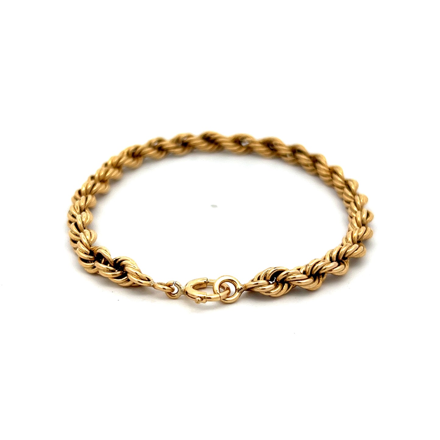 Textured Rope Chain Bracelet in 14k Yellow Gold