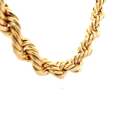 Oversized Rope Chain Necklace in 14k Yellow Gold