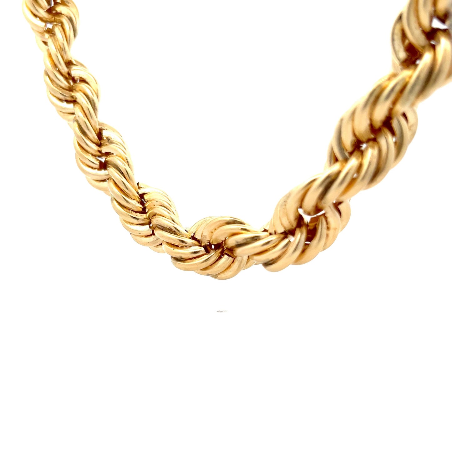 Oversized Rope Chain Necklace in 14k Yellow Gold