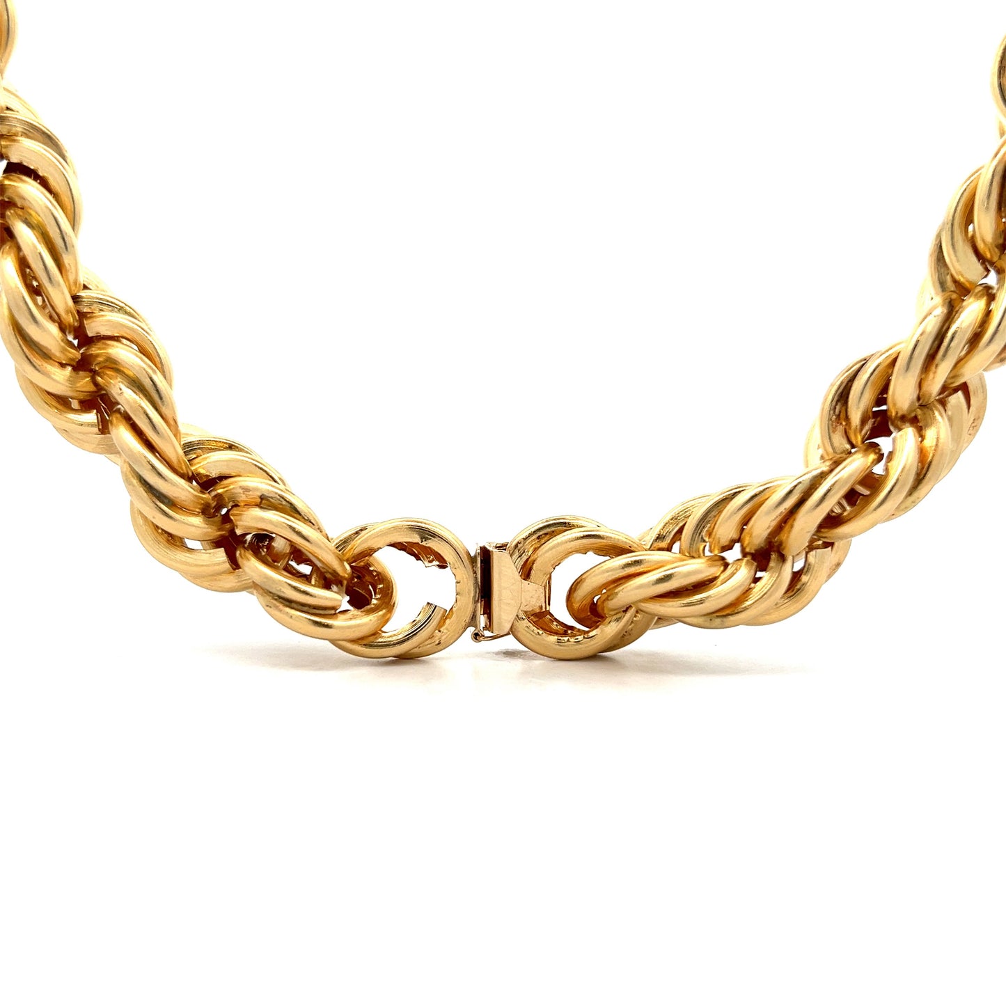 Oversized Rope Chain Necklace in 14k Yellow Gold