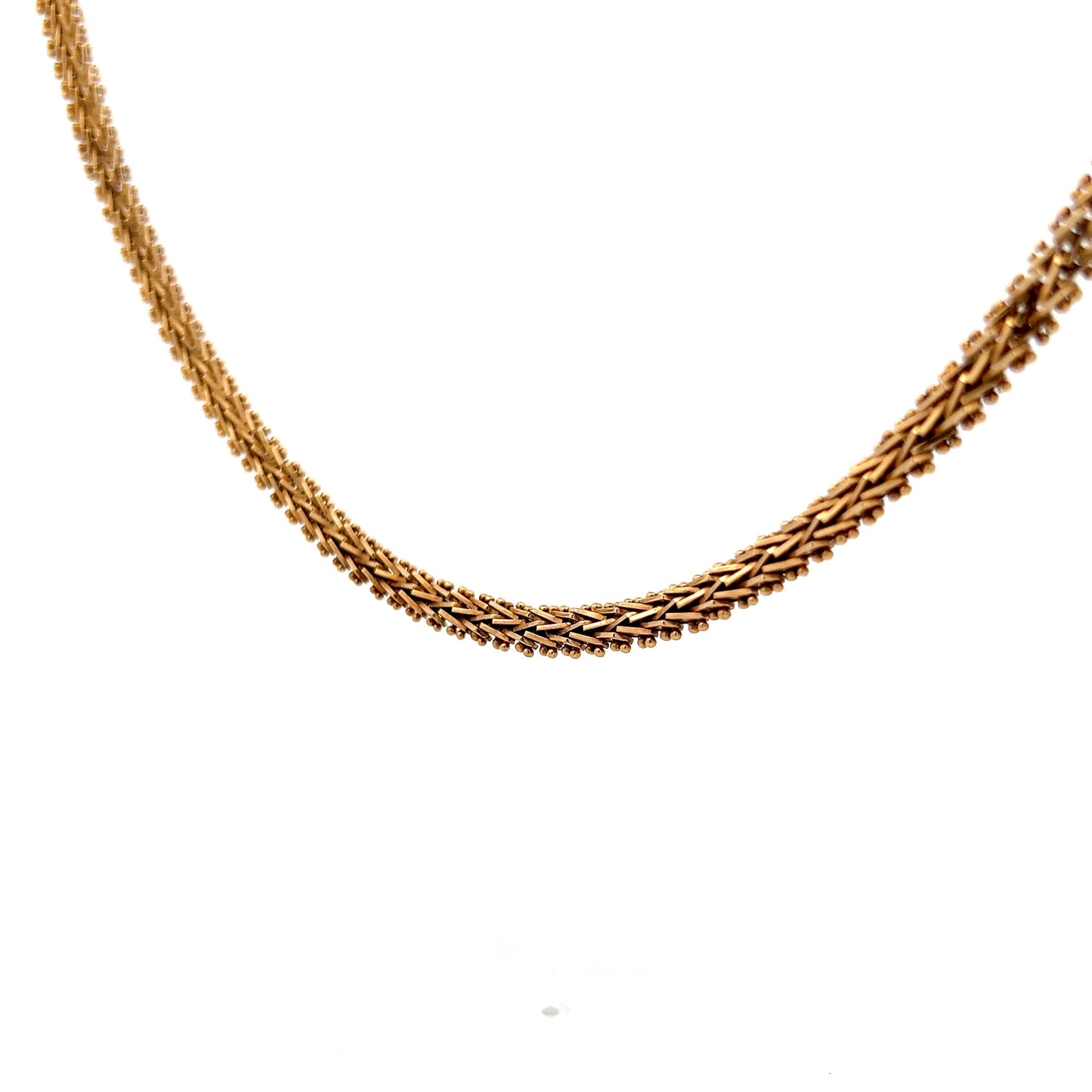 Vintage 1960s Collar Necklace in 18k Yellow Gold