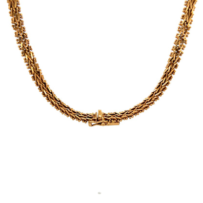 Vintage 1960s Collar Necklace in 18k Yellow Gold