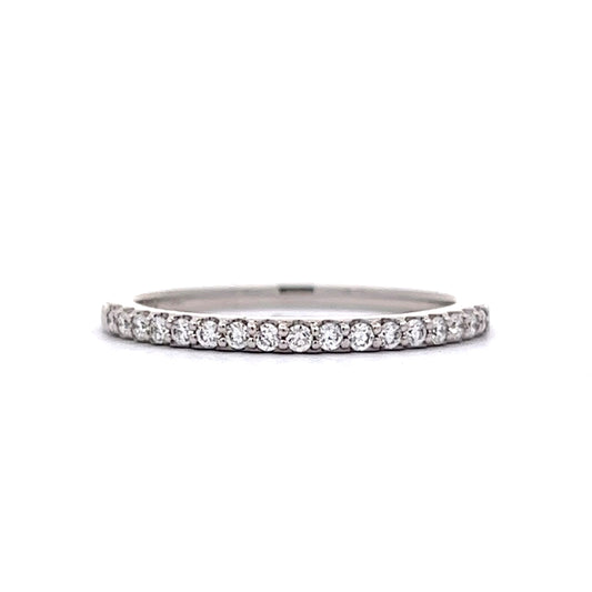 Wedding Band Modern .25 Round Brilliant Cut Diamond in 14k White Gold