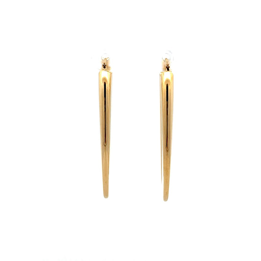 Simple Thin Hoop Earrings in 14k Yellow Gold