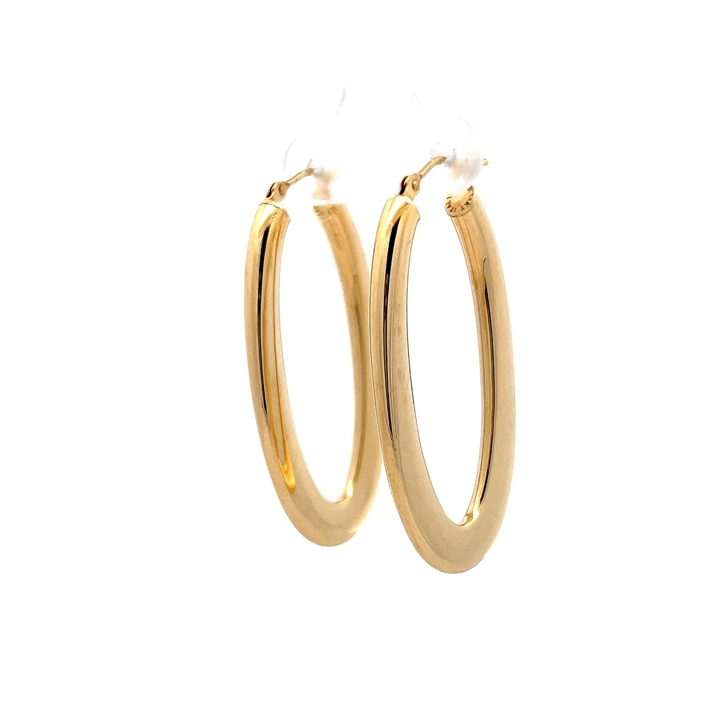 Simple Thin Hoop Earrings in 14k Yellow Gold