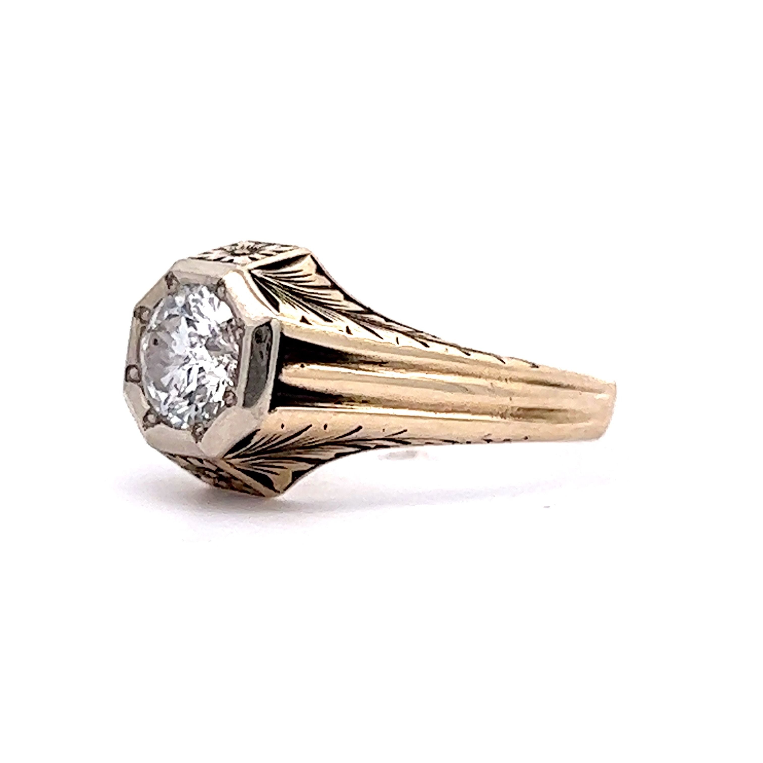 Mens vintage diamond on sale rings