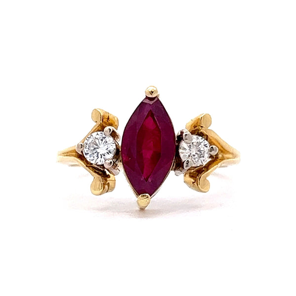 Marquise on sale ruby ring