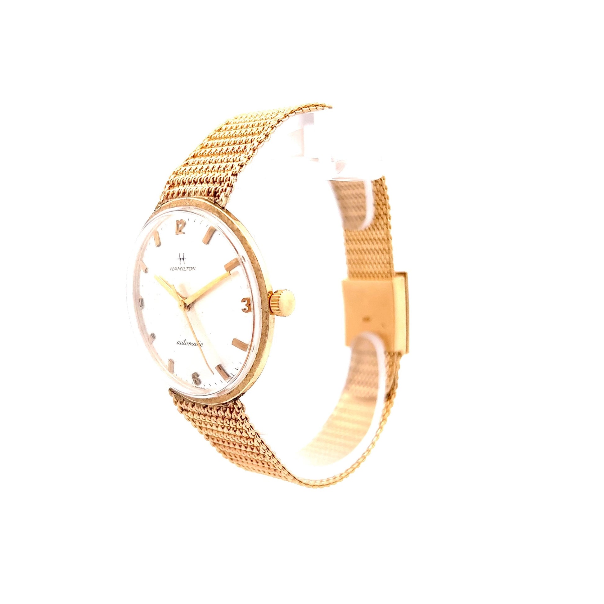 Hamilton Automatic Hamilton 14 Karat Gold Watch Mid-Century