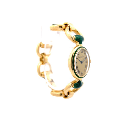 Vintage Ladies Bueche Girod Watch in 18k Yellow Gold