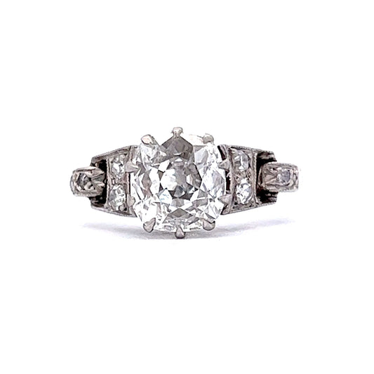 1.01 Art Deco Diamond Engagement Ring in Platinum