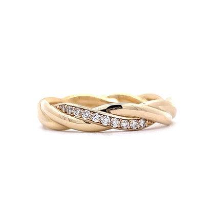 Men's Diamond Wedding Band in 14k Yellow Gold