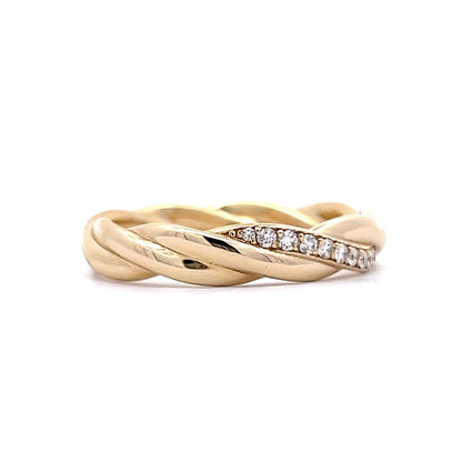 Men's Diamond Wedding Band in 14k Yellow Gold