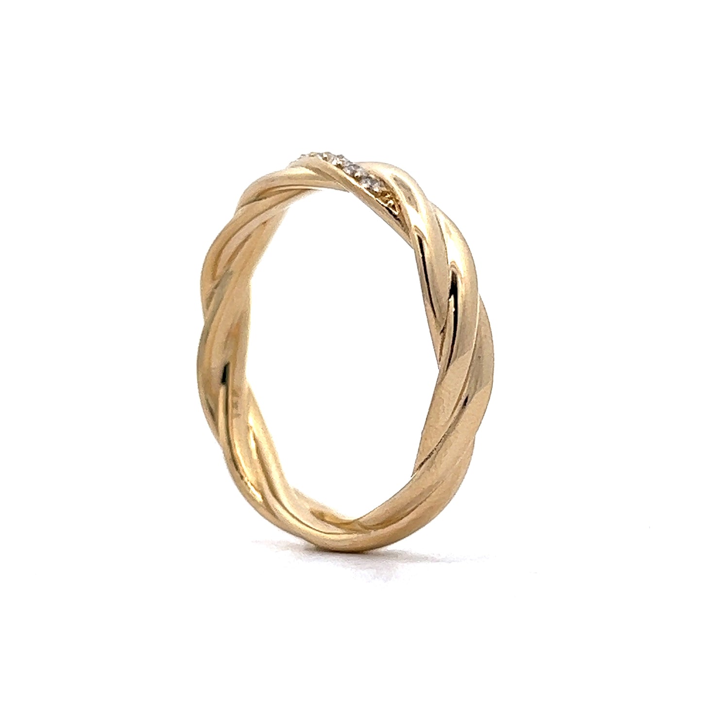 Men's Diamond Wedding Band in 14k Yellow Gold