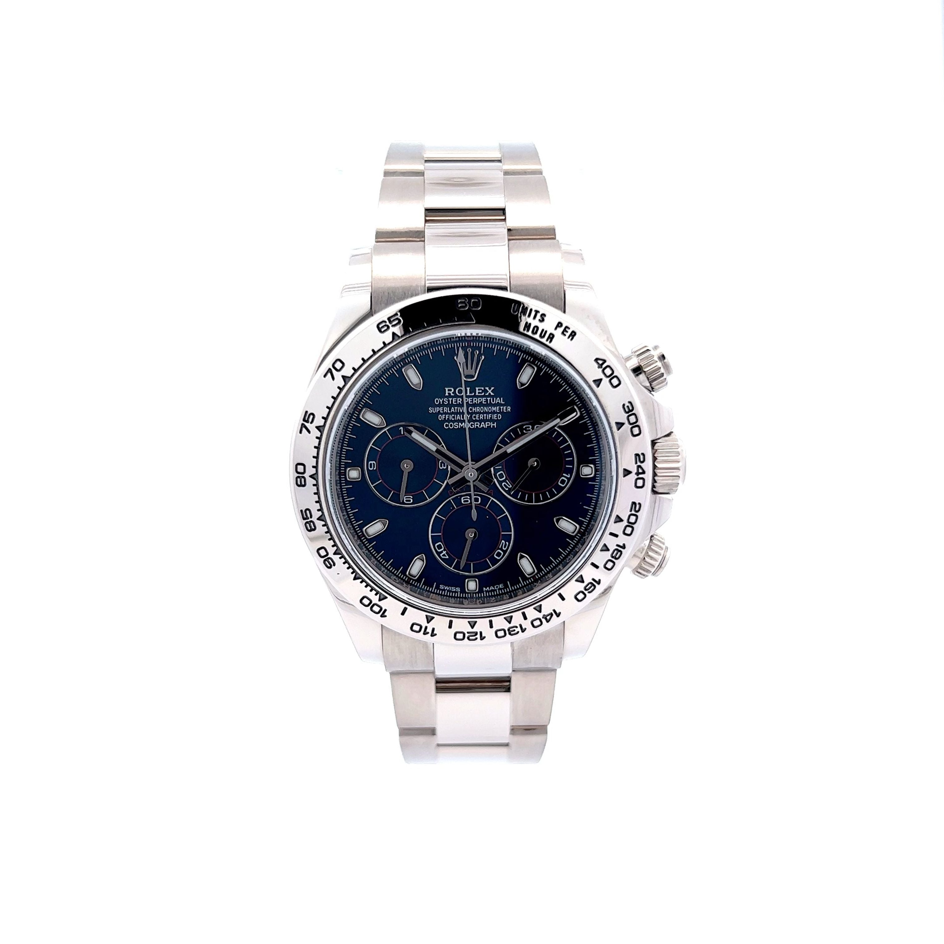 White gold blue dial cheap daytona