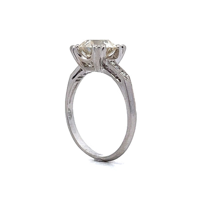 1.89 Vintage Art Deco Diamond Engagement Ring in Platinum