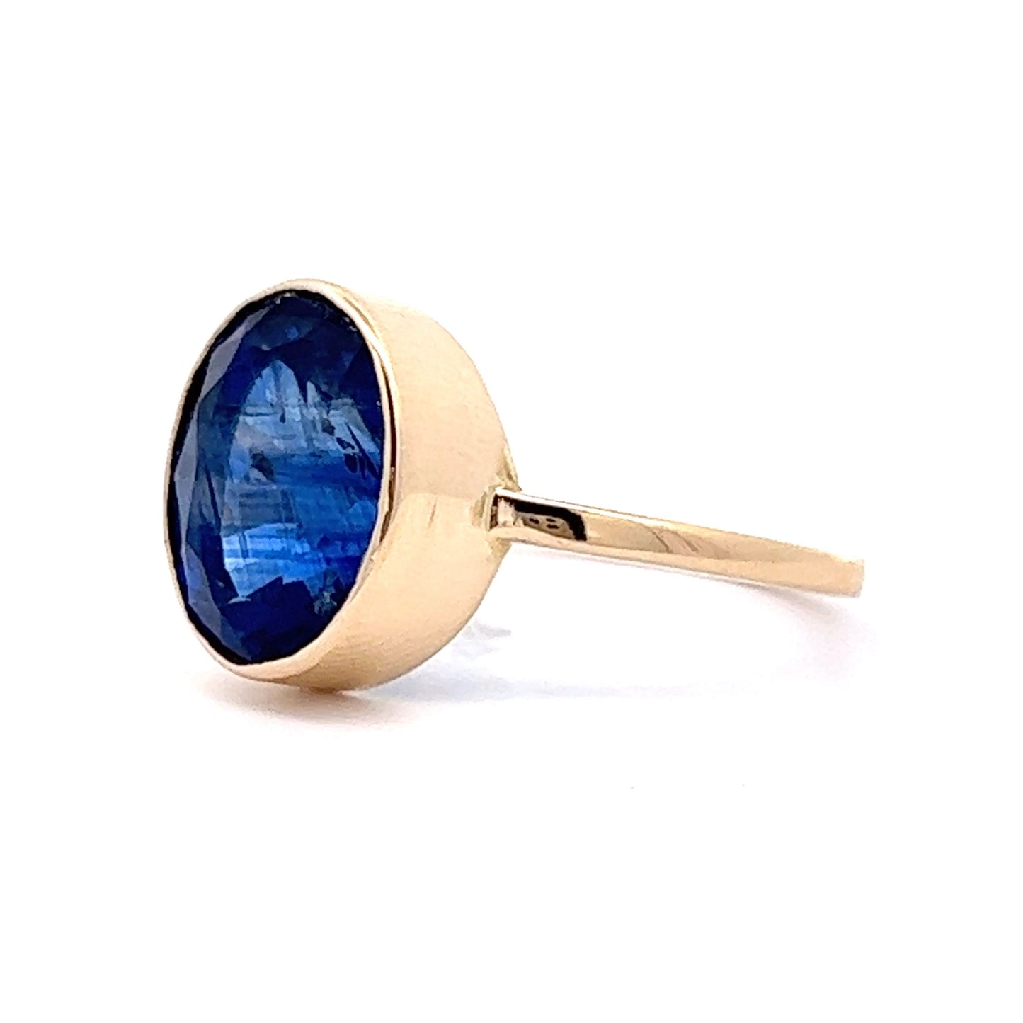 5.21 Blue Kyanite Statement Ring in 14K Yellow Gold