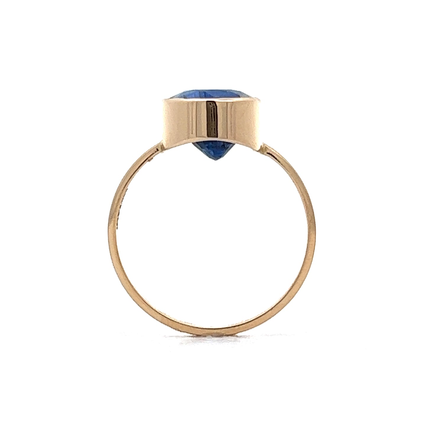 5.21 Blue Kyanite Statement Ring in 14K Yellow Gold