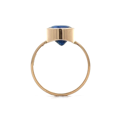 5.21 Blue Kyanite Statement Ring in 14K Yellow Gold