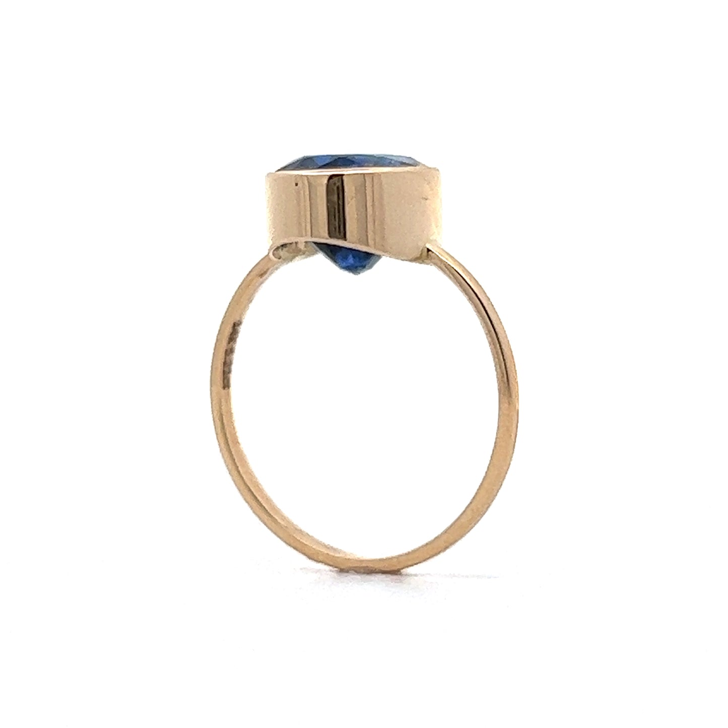 5.21 Blue Kyanite Statement Ring in 14K Yellow Gold