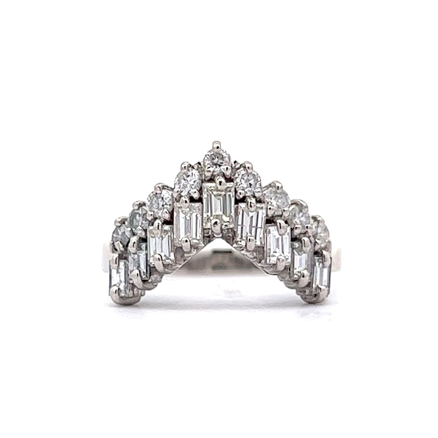 .82 Diamond Tiara Wedding Band in Platinum