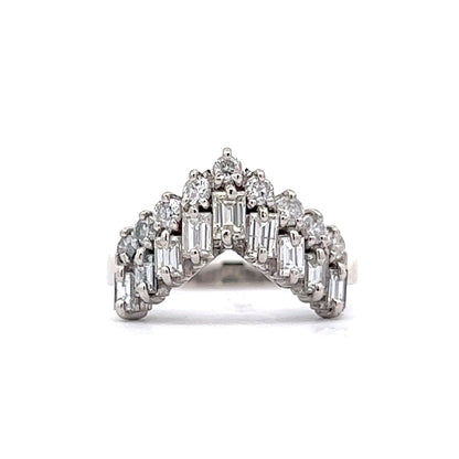 .82 Diamond Tiara Wedding Band in Platinum