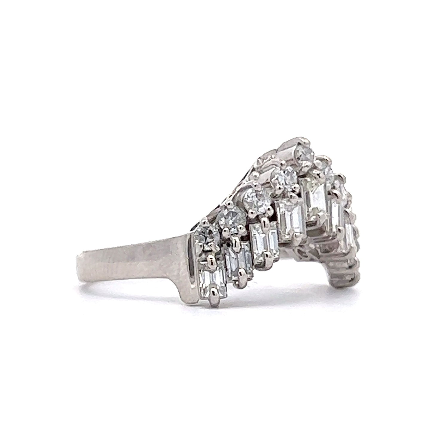 .82 Diamond Tiara Wedding Band in Platinum