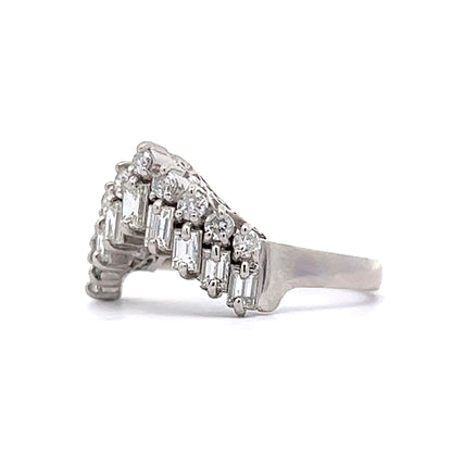 .82 Diamond Tiara Wedding Band in Platinum