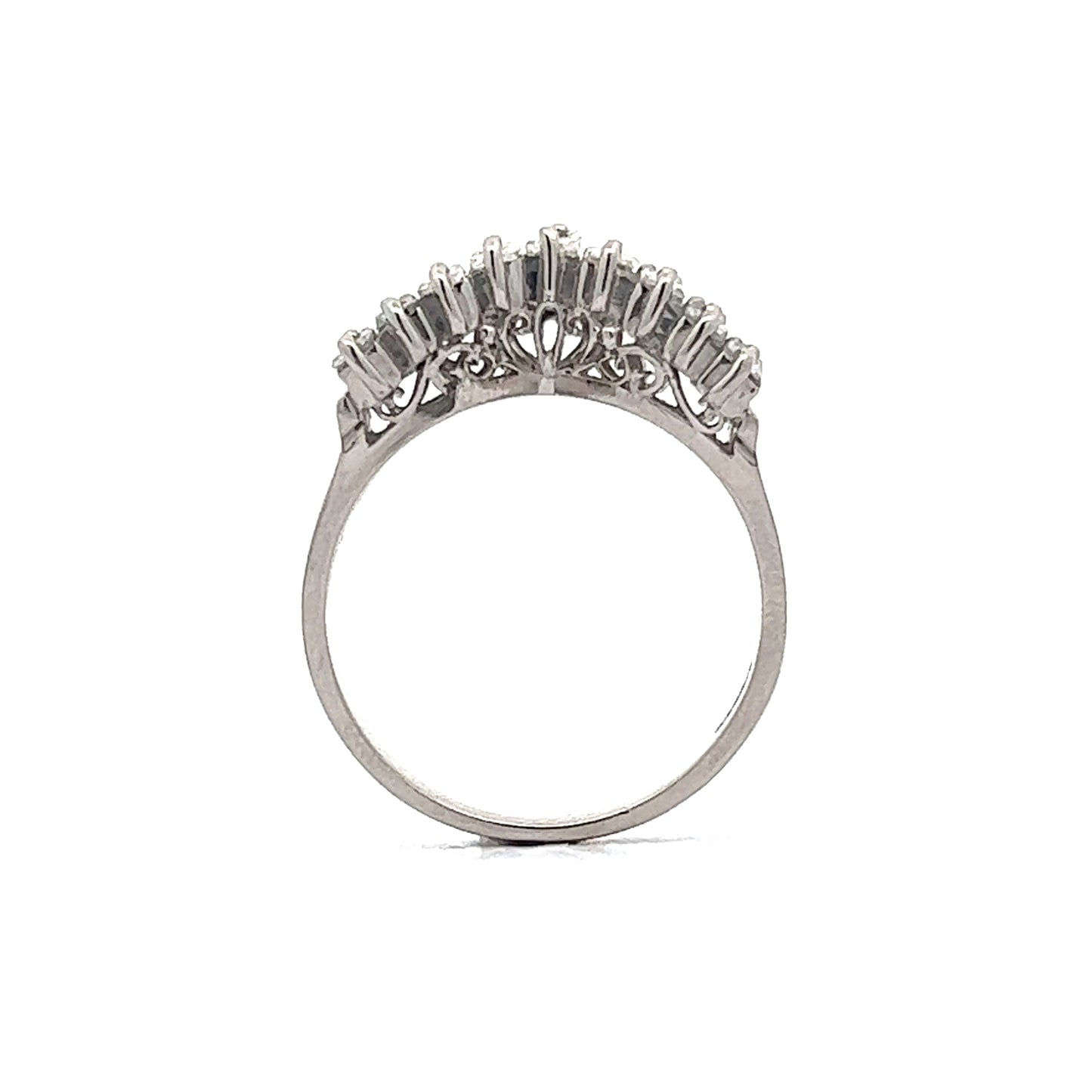 .82 Diamond Tiara Wedding Band in Platinum