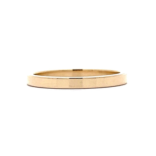 2mm Flat Edge Wedding Band in 14k Yellow Gold