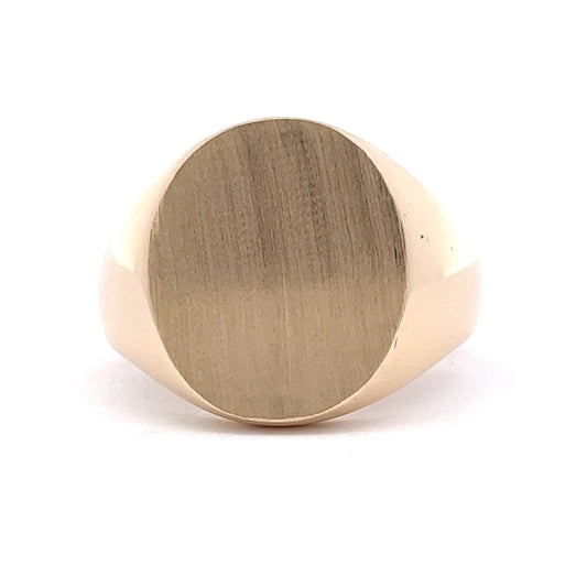 Large Signet Ring in 14k Yellow Gold