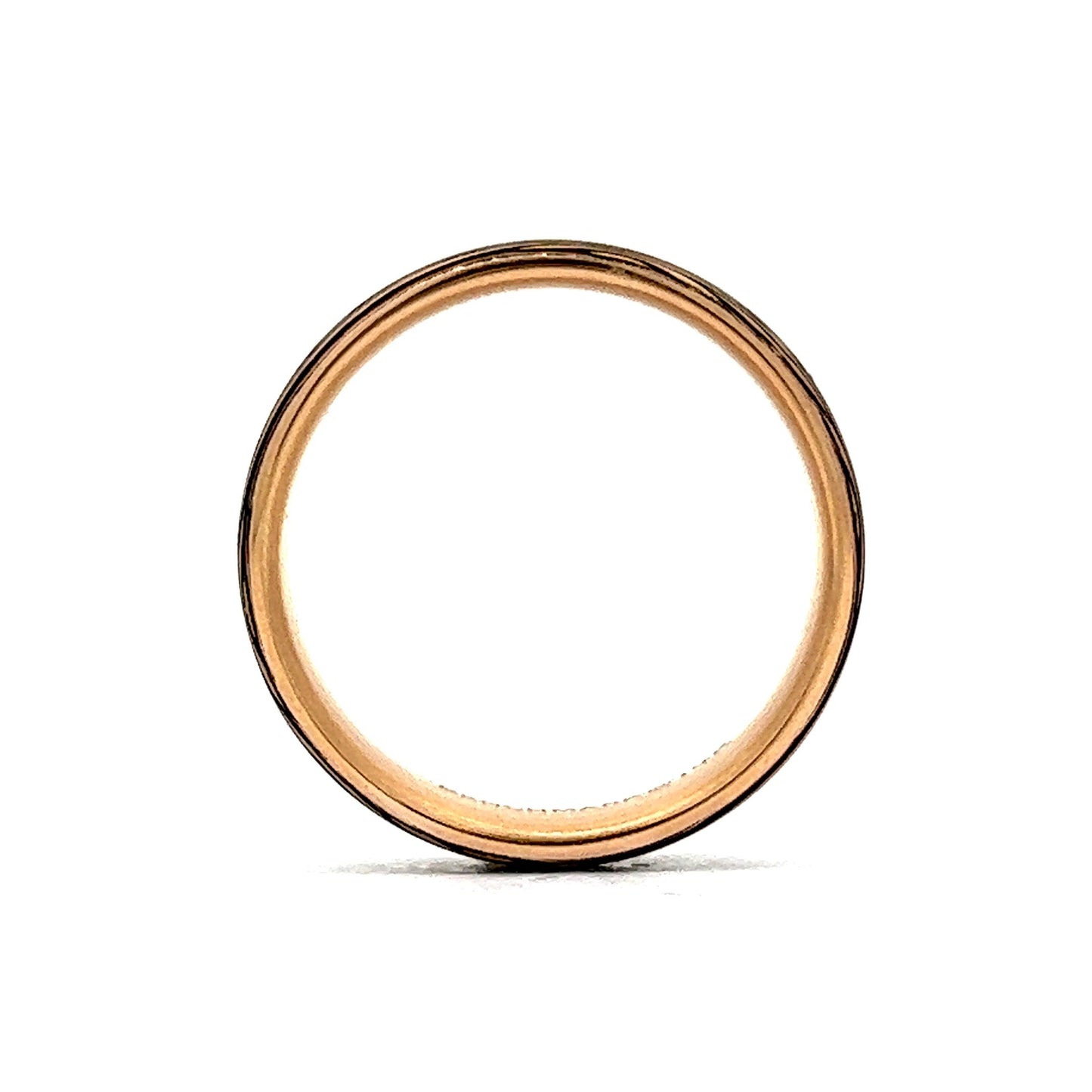 Men's Wood Grain Tantalum Wedding Band in Yellow Gold