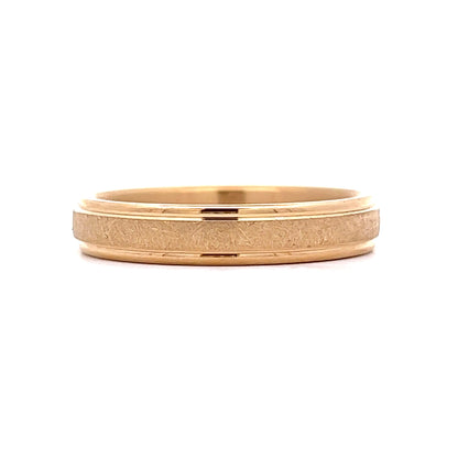 Benchmark Men's Ice Finish Wedding Band in 14k Yellow Gold