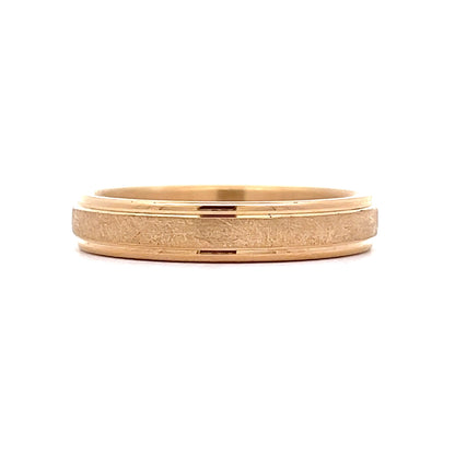 Benchmark Men's Ice Finish Wedding Band in 14k Yellow Gold