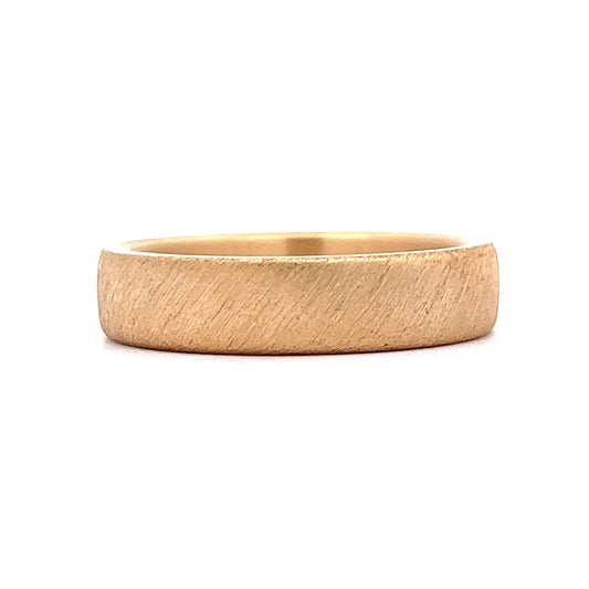 Men's Lightly Textured Wedding Band in 14k Yellow Gold