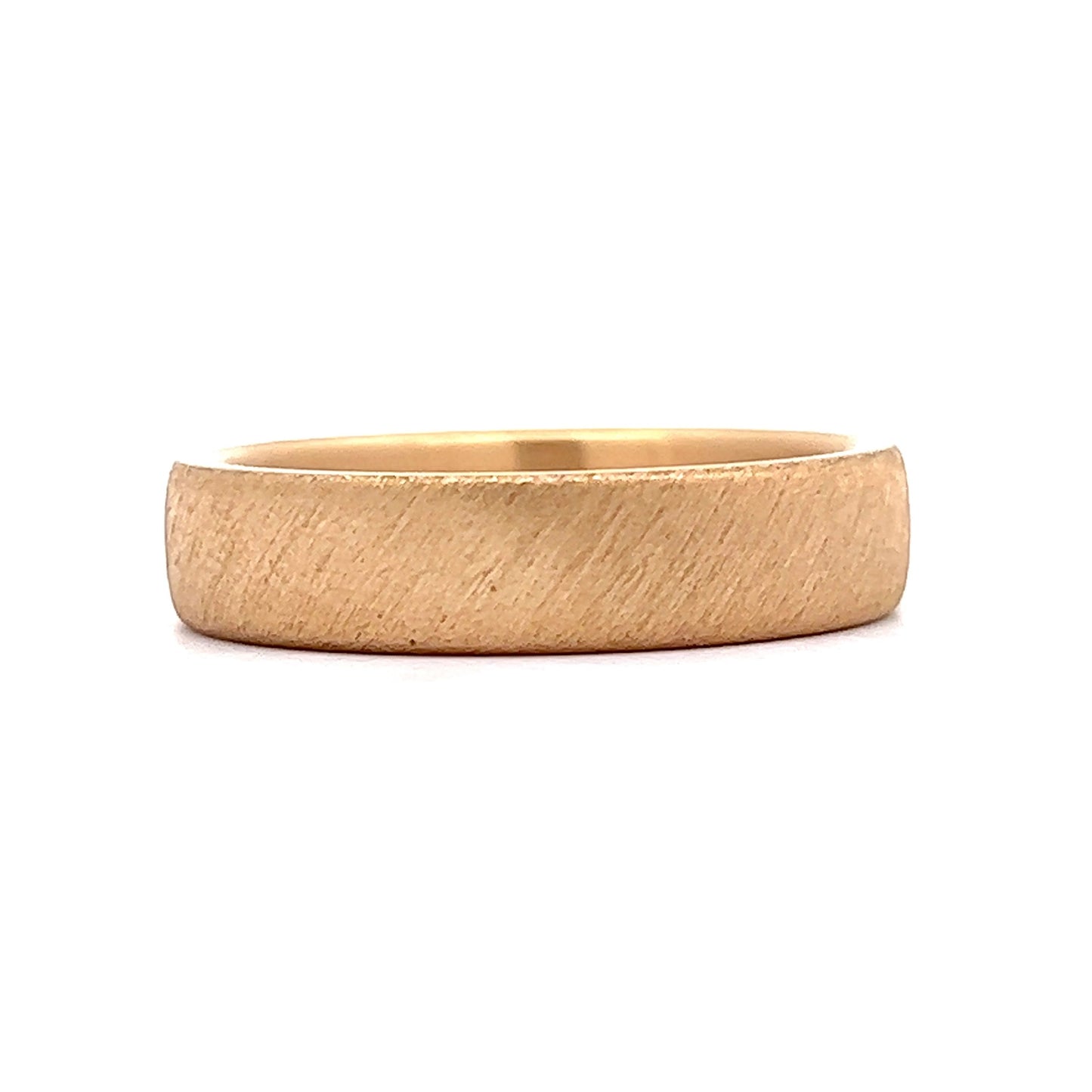 Benchmark Men's Lightly Textured Wedding Band in 14k Yellow Gold