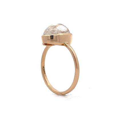 3.90 Cabochon Cut Moonstone Ring in 14k Yellow Gold