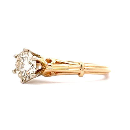 .92 Solitaire Diamond Engagement Ring in 14K Yellow Gold